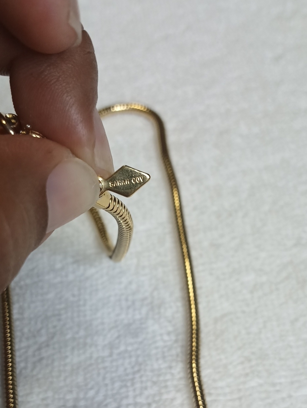 Sarah Coventry Gold Snake Chain Necklace with Tag